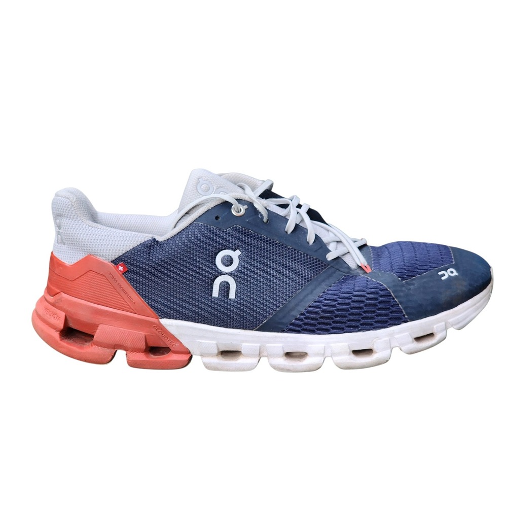 On Cloudflyer Navy Blue Orange Running Shoes Mens 11.5 21.99567 Sneaker